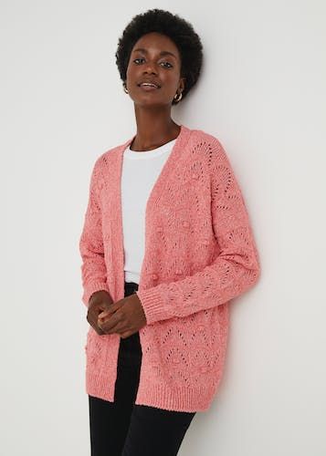Buy Pink Pointelle Bobble Cardigan Online in Bahrain from Matalan