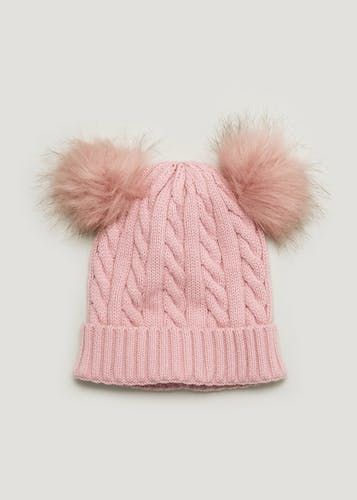 Girls double bobble hat new arrivals