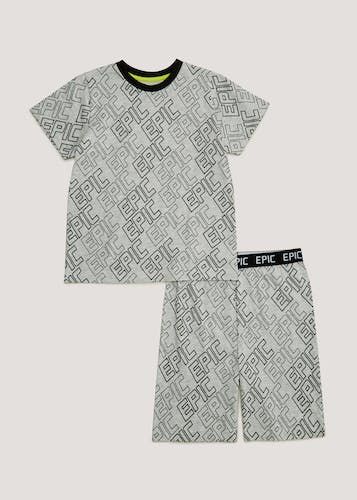 Buy Boys Printed Short Pyjama Set 4 13yrs in Qatar bfab