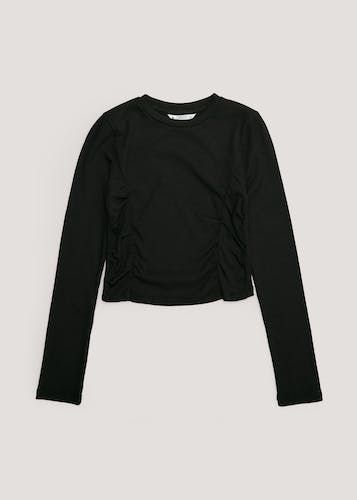 Buy Girls Candy Couture Black Ruched Crop Top (9-16yrs) Online in UAE from  Matalan
