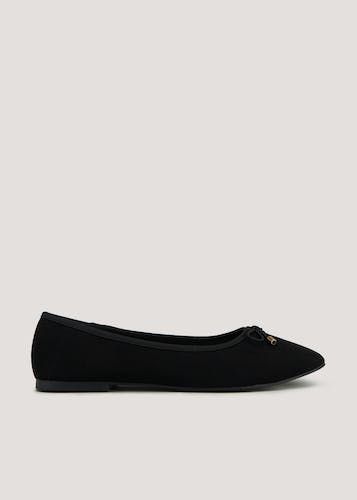Suede flat pumps discount