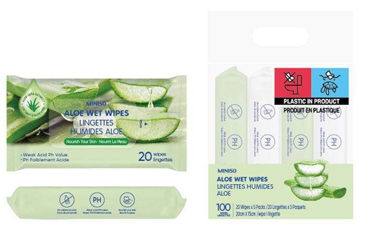 Buy Aloe Wet Wipes (20 Wipes 4 Packs)-Green Online in Qatar - bfab