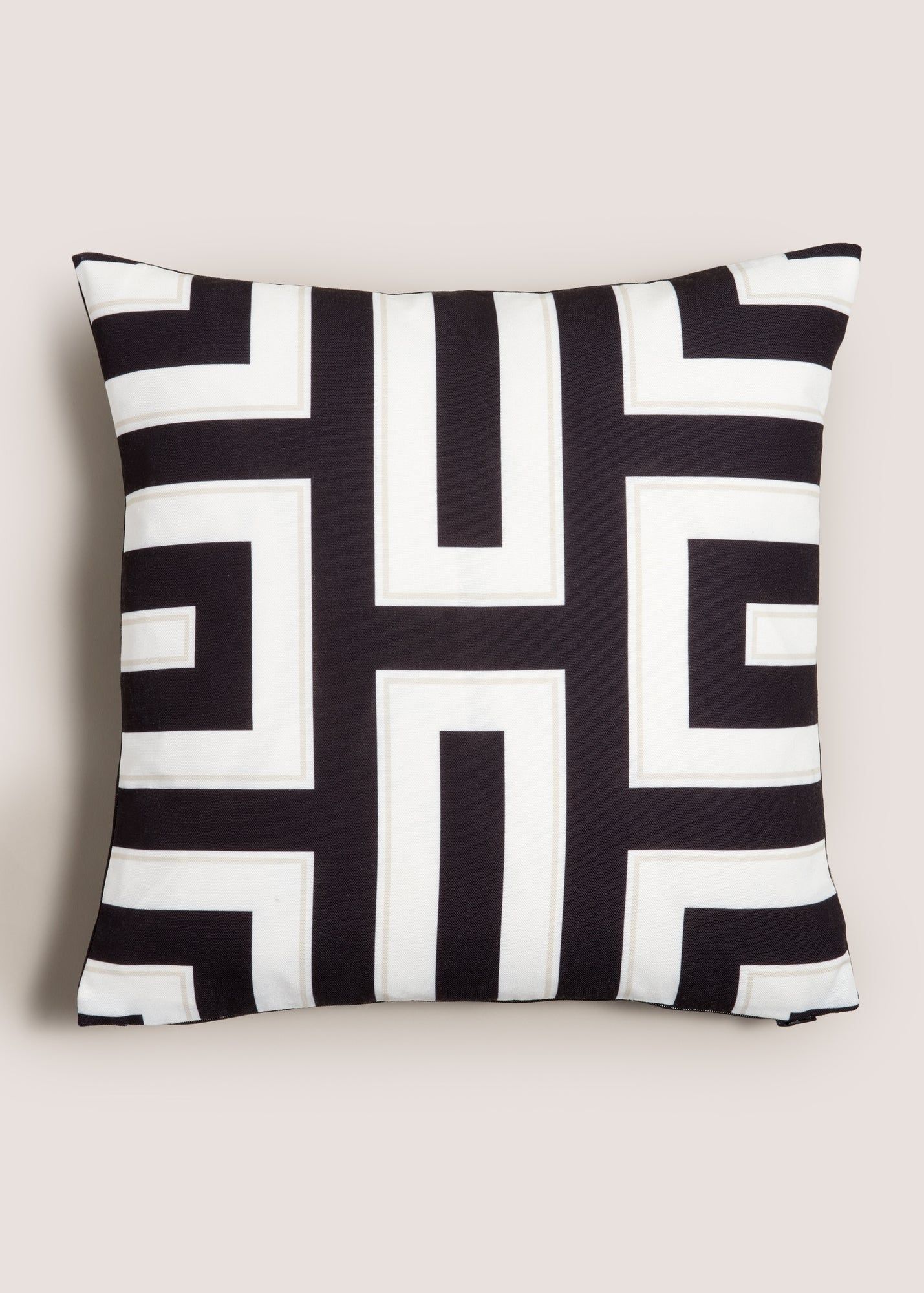 Buy Printed Geo Cushion 43cm x 43cm Black White Online in Bahrain from Matalan