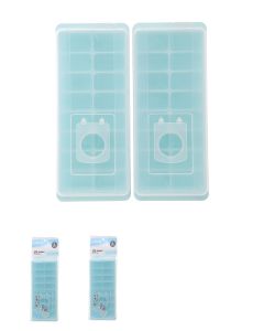 16-Compartment Ice Cube Tray 2 Pack-Blue