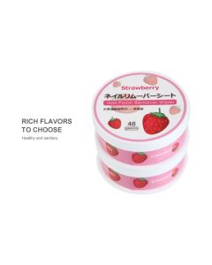 Nail Polish Cleansing Wipes(Strawberry Fragrance)-Pink-One Size