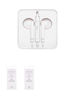 Wire Control In-ear Earphones with Mic White Model:1318#