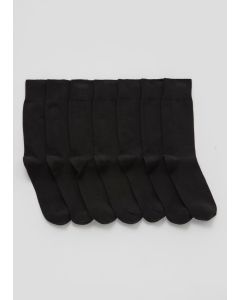 7 Pack Black Cotton Rich Socks