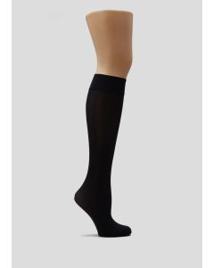 2 Pack 40 Denier Opaque Knee Highs-Black-One Size