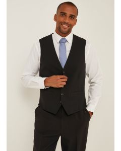 Taylor & Wright Panama Black Tailored Fit Suit Waistcoat