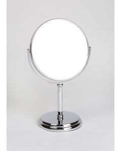 Double Sided Pedestal Mirror (30cm x 17cm)-Silver