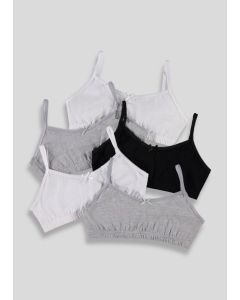 Girls 5 Pack Core Crop Tops