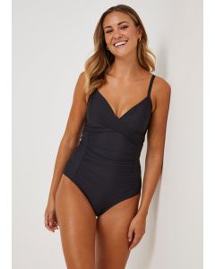 Tummy Control Wrap Front Swimsuit