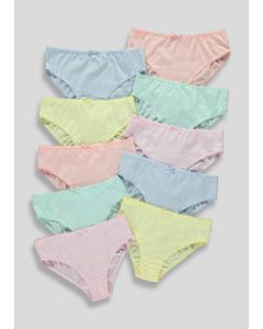 Girls 10 Pack Pastel Knickers (2-13yrs)