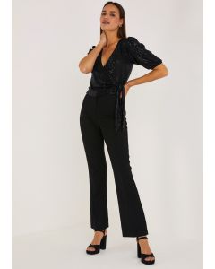 Et Vous Black Bootcut Trousers-w