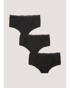 3 Pack Lace Side Midi Knickers