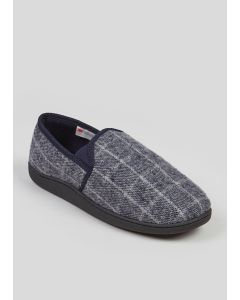 Grey Check Full Slippers