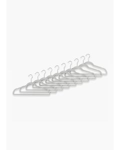 10 Pack Velour Hangers (45cm x 24cm)-Grey