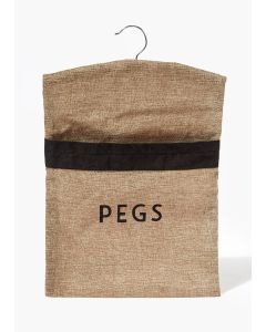 Hessian Peg Bag (45cm x 30cm)-Beige