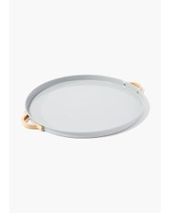  Round Metal Tray (37cm)-Grey