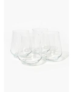 4 Pack Tumbler Glasses (10.5cm x 7.5cm)-Clear