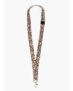 Leopard Print Landyard Multi-Brown-One Size