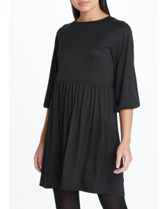 Black Ribbed Soft Touch Mini Dress