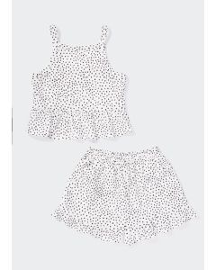 Girls Monochrome Spot Cami & Shorts Set