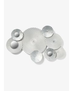 Silver Circle Wall Art (83cm x 2cm x 42cm)