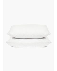 White Polycotton Housewife Pillowcase Pair (144 Thread Count)-White