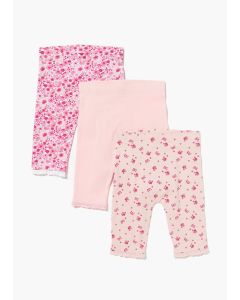 Girls 3 Pack Frill Leggings