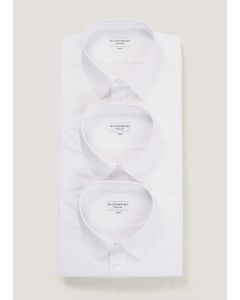 Taylor & Wright 3 Pack White Easy Care Regular Fit Shirts - White - 14.5