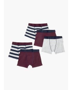 Boys 5 Pack Stripe Trunks (4-16yrs)