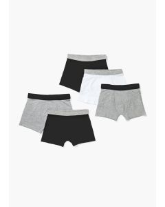 Boys 5 Pack Monochrome Trunks (4-16yrs)