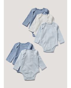 Baby 5 Pack Long Sleeve Bodysuits (Newborn-23mths)