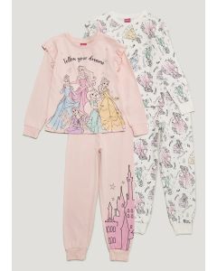 Girls Two pack Disney Princess Pyjama Sets