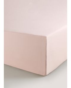 Pink 100% Cotton Fitted Bed Sheet (200 Thread)