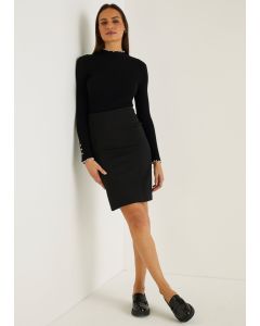 Et Vous Black Ponte Skirt-w