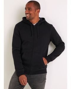 Essential Zip Up Hoodie - Black - XXXL