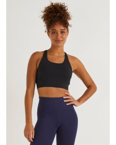 Souluxe Black Sports Crop Top - Black - XL