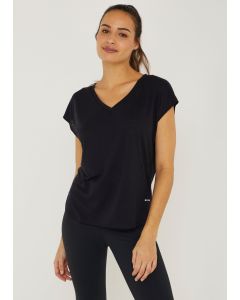 Souluxe V-Neck Textured Sports T-Shirt