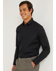 Taylor & Wright Black Easy Care Slim Fit Shirt