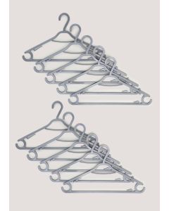 10 Pack Plastic Hangers (37cm x 21cm)