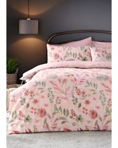 Floral Duvet Cover-Pink-King