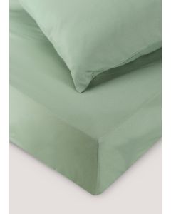 Light Green Super Soft Fitted Bed Sheet & Pillowcase Bundle