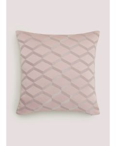 Pink Diamond Jacquard Cushion (43cm x 43cm)