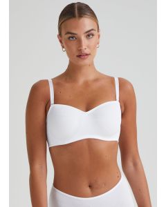 DD+ White Non-Padded Multiway Bra