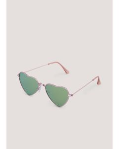 Kids Multicoloured Metal Heart Sunglasses