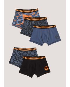 Boys 5 Pack Graffiti Trunks