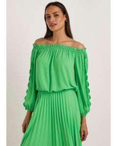 Et Vous Green Chiffon Co-Ord Blouse