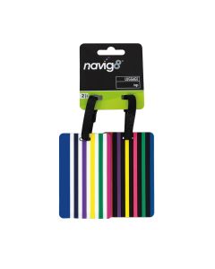 Navig8coloured Striped Luggage Tags (22.5cm x 11cm x 4cm)